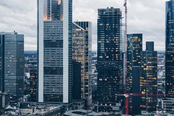 Die Wolkenkratzer in Frankfurt