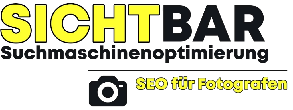 Logo der SICHTBAR SEO Agentur – Variante „SEO für Fotografen“